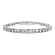 Euphemia Cushion Cut Diamond Tennis Bracelet Prong Set (8 ctw) - Nivetta